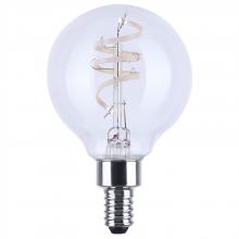 Satco Products Inc. S12560 - 4 Watt G16.5 LED; Reminiscent; Flex Gray Coil Filament; E12; 2700K; 120 Volt