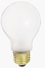 Satco Products Inc. S1811 - 60 Watt A19 Incandescent; White; 1500 Average rated hours; 550 Lumens; Medium base; 120 Volt; 4/Pack