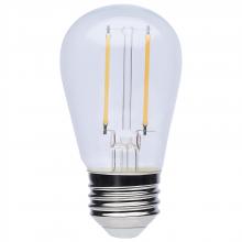 Satco Products Inc. S8021R1 - S14 LED String Light Replacement Lamp; Medium Base; 2700K; Clear; 120 Volt; 4-Pack