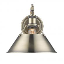 Golden 3306-1W AB-AB - Orwell 1-Light Wall Sconce in Aged Brass