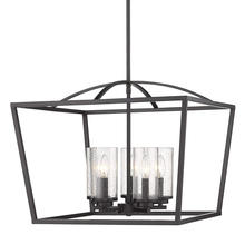 Golden 4309-5 BLK-BLK-SD - Mercer 5 Light Chandelier