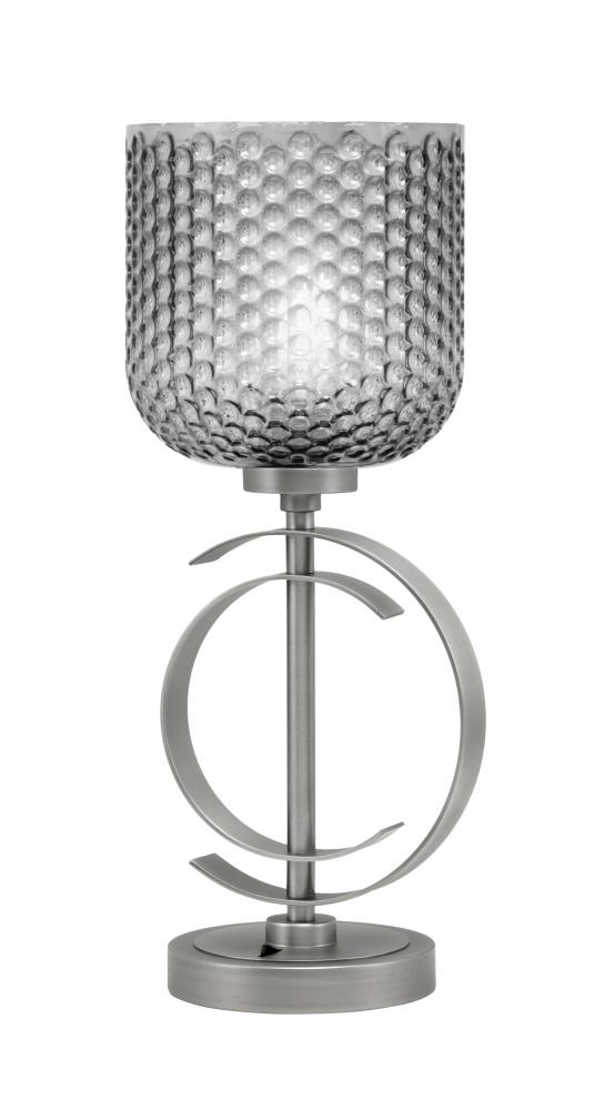 Accent Lamp, Graphite Finish, 7" Smoke Textured Glass