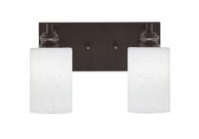 Toltec Company 1162-ES-310 - Edge 2 Light Bath Bar, Espresso Finish, 4" White Muslin Glass