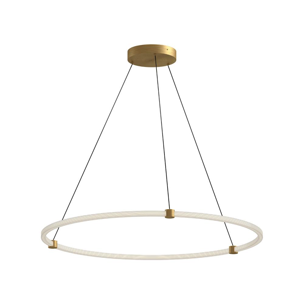 Bruni 40-in Brushed Gold LED Pendant