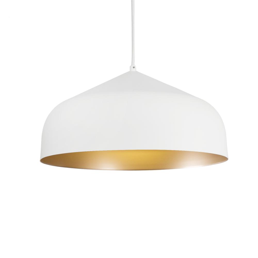 Helena 17-in White/Gold 1 Light Pendant