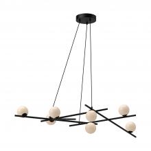 Kuzco Lighting Inc CH89854-BK/GO-UNV - Amara 54-in Black/Glossy Opal Glass LED Chandelier