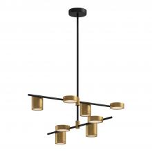 Kuzco Lighting Inc CH96840-BK/BG - Jayden 40-in Black/Brushed Gold LED Chandeliers