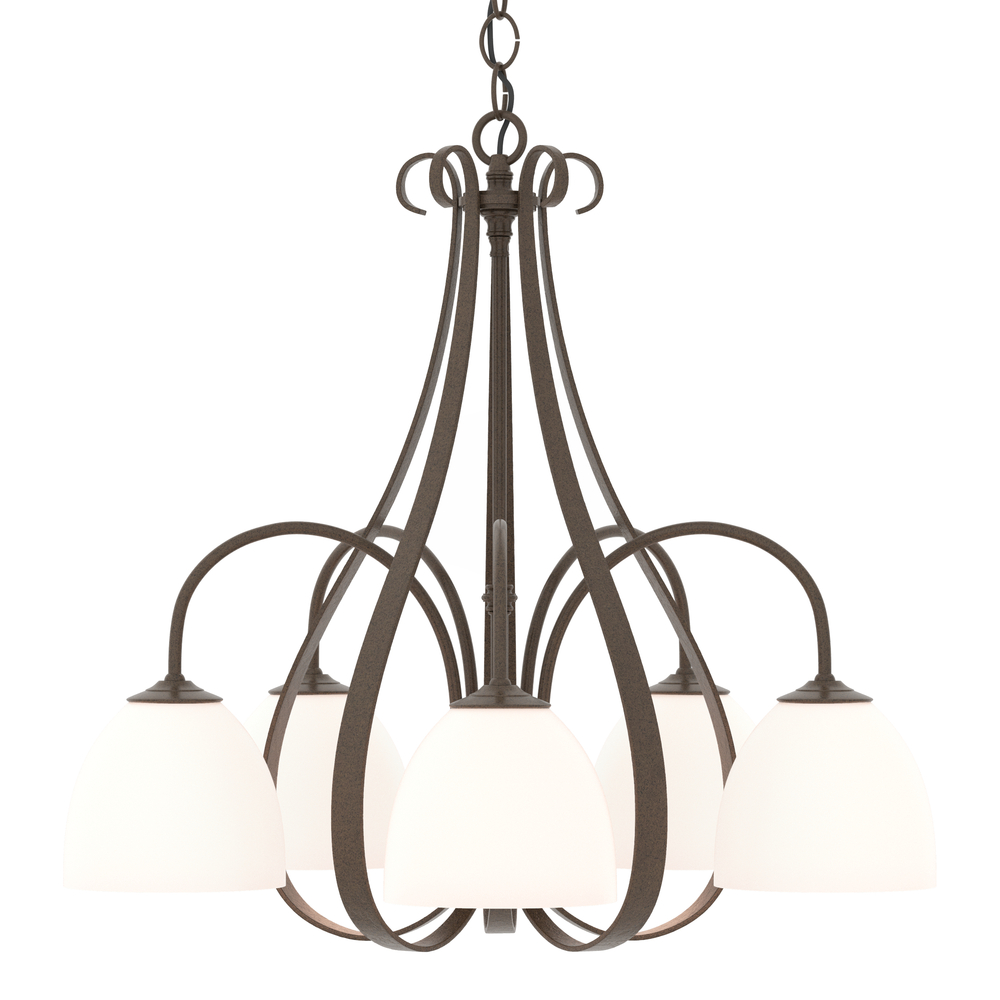 Sweeping Taper 5 Arm Chandelier