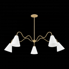 Mitzi by Hudson Valley Lighting H699805-AGB - Onda Chandelier