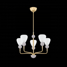 Mitzi by Hudson Valley Lighting H904805-AGB/SPG - Doreen Chandelier