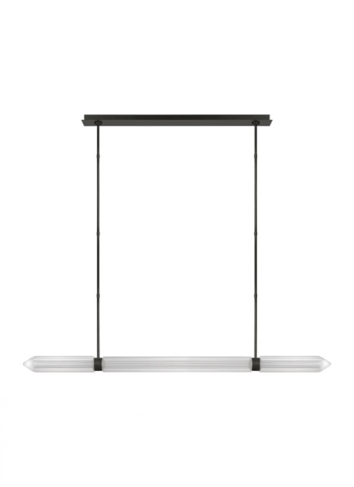 Avroko Langston 1-light dimmable LED extra large linear chandelier with plated dark bronze finish