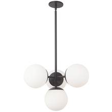 Dainolite DAY-214P-MB - 4 Light Halogen Pendant, Matte Black w/ White Opal Glass