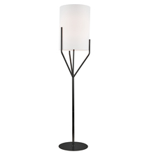 Dainolite KHL-651F-MB - 1 Light Incandescent Floor Lamp, Matte Black with White Shade