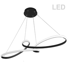 Dainolite NOL-4350LEDHP-MB - 50W LED Horizontal Pendant, Matte Black with White Silicone Diffuser