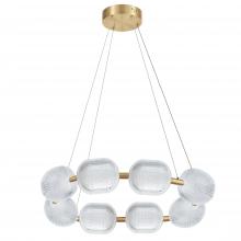 Dainolite PRI-3256LEDP-AGB - 56W Chandelier, AGB w/ CLR Pattern Acrylic