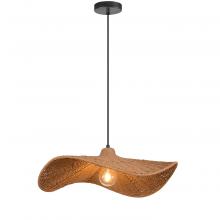 Dainolite SMA-241P-MB - 1 Light Incandescent Pendant with Wavy Wicker Shade