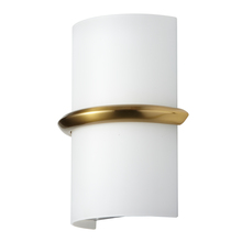 Dainolite WLC-914LEDW-AGB - 14W Wall Sconce, Aged Brass w/ Opal Glass