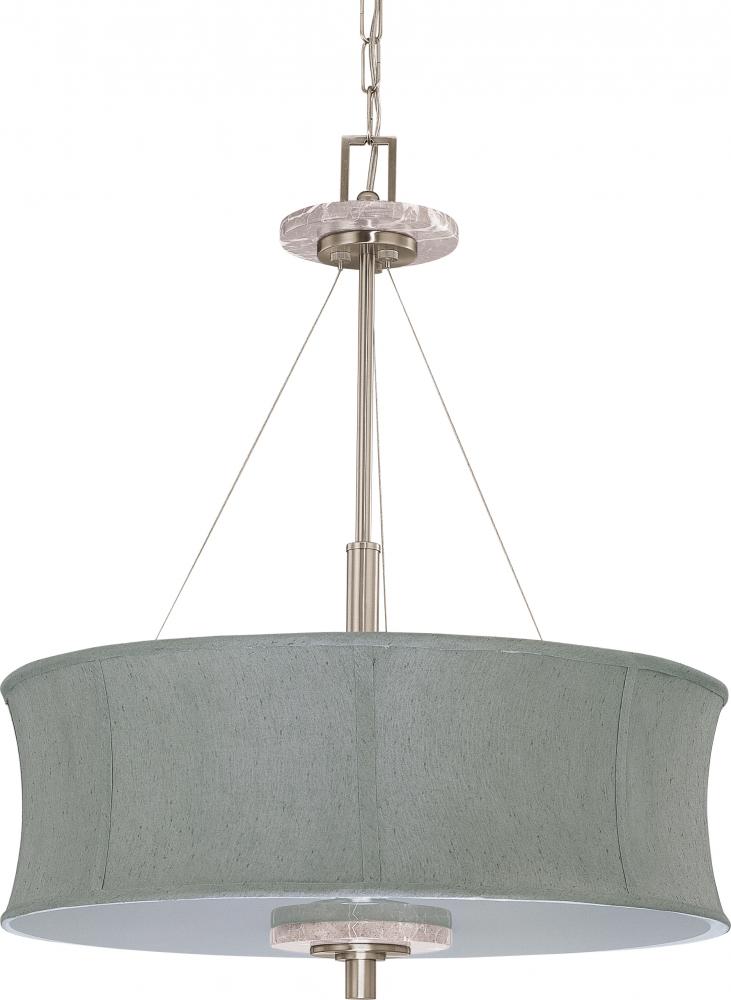 Madison ES - 4 Light Pendant w/ Grey Fabric Shade - (4) 13w GU24 Lamps Included