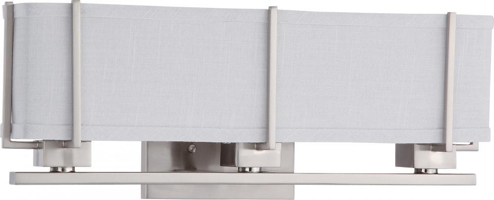 Logan ES - 3 Light Sconce w/ Slate Gray Fabric Shade - (3) 13w GU24 Lamps Included