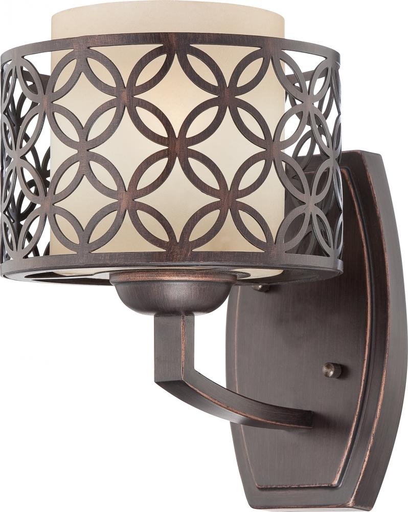 Margaux - 1 Light Vanity Fixture w/ Chestnut Glass