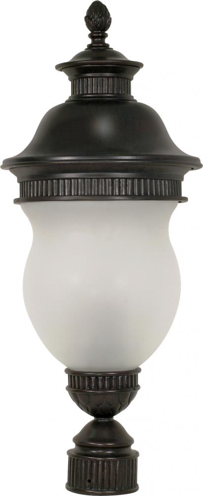 Luxor - 3 Light - 27" - Post Lantern - w/ Satin Frost Glass