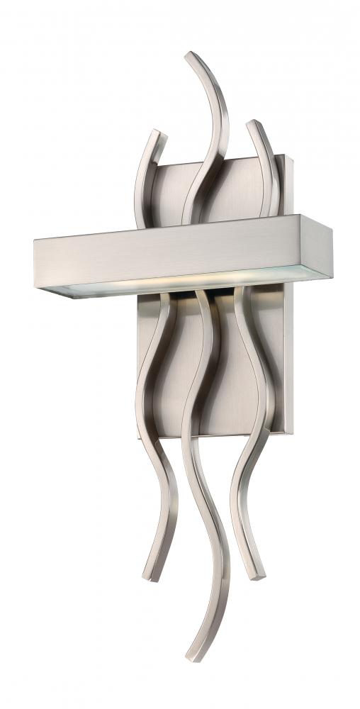 Wave - LED Wall Sconce - Brushed Nickel Finish