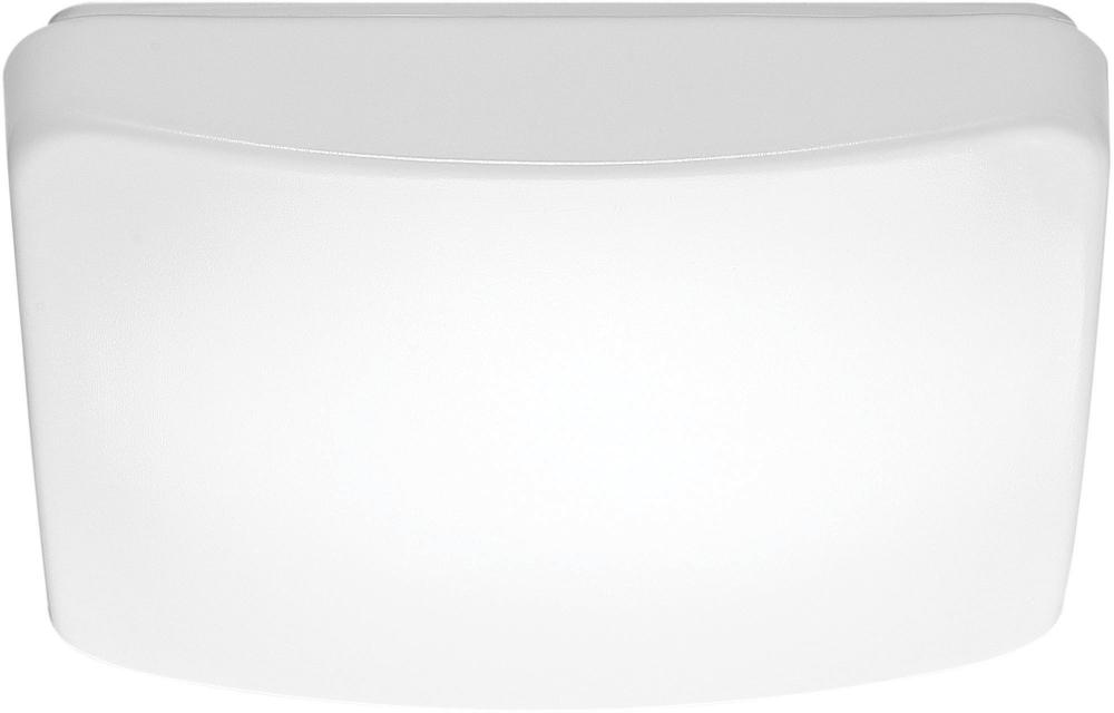 11"- LED Flush with White Acrylic Lens - Square - White Finish - 120V