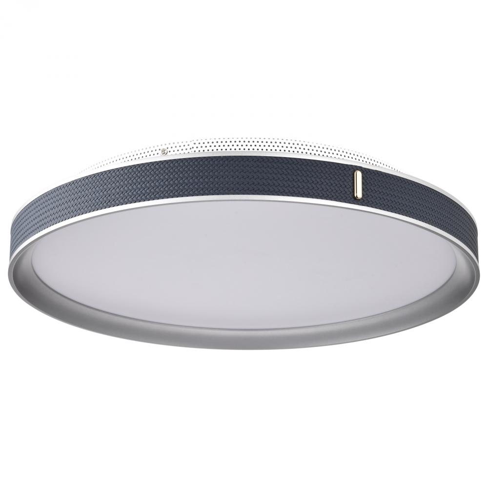 Bandon; 20 Inch LED Flush Mount; Gray with Blue Wrap; Acrylic Lens