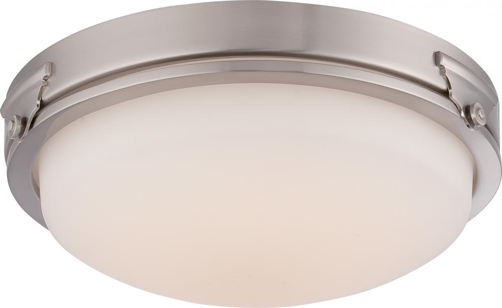 Crest - LED Flush Fixture with Satin White Glass