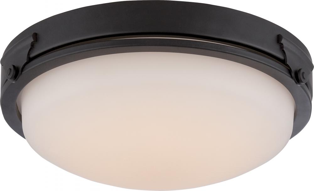 Crest - LED Flush Fixture with Satin White Glass