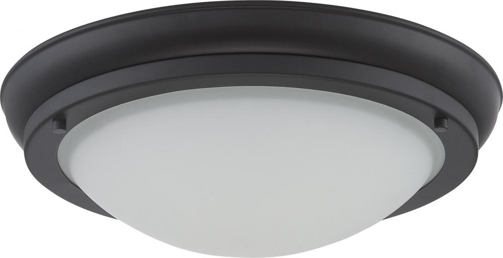 Poke - Medium LED Flush Fixture with Satin White Glass