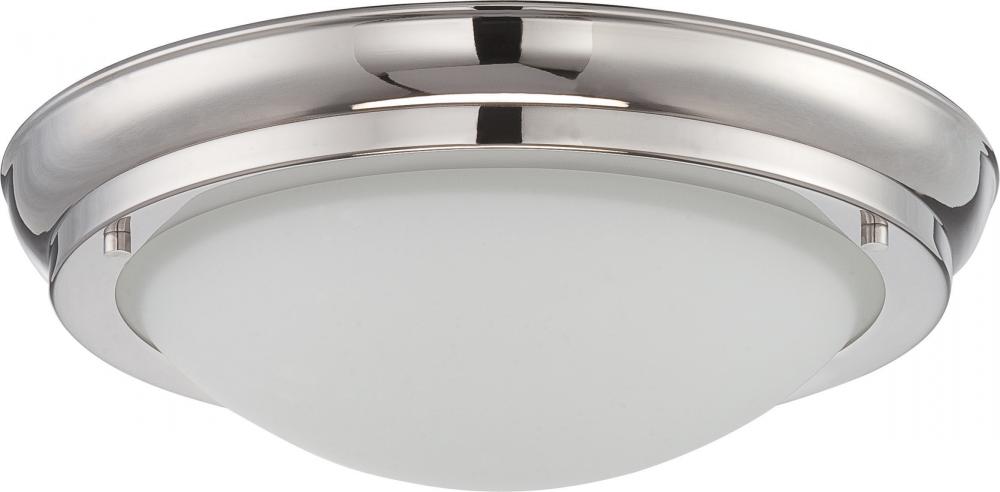 Poke - Medium LED Flush Fixture with Satin White Glass