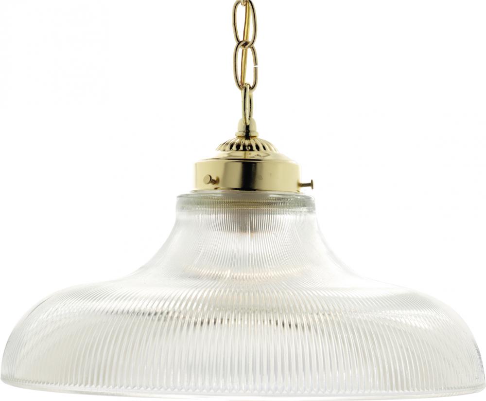 1 Light - 8" - Pendant - Prismatic Railroad Shade