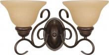 Nuvo 60/1031 - Castillo - 2 Light Vanity with Champagne Linen Washed Glass - Sonoma Bronze Finish