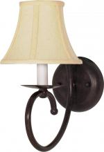 Nuvo 60/111 - 1-Light 6" Wall Sconce in Old Bronze Finish with Natural Linen Shade