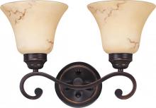 Nuvo 60/1413 - 2-Light Wall Mounted Vanity Light in Copper Espresso Finish with Honey Marble Glass Shades