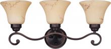 Nuvo 60/1414 - 3-Light Wall Mounted Vanity Light in Copper Espresso Finish with Honey Marble Glass Shades