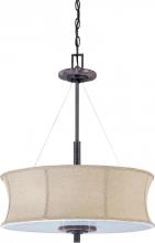 Nuvo 60/1446 - Madison; 3 Light; 22 in.; Pendant with Fabric Shade