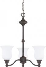 Nuvo 60/1781 - Glenwood; 3 Light; 22 in.; Chandelier with Satin White Glass