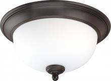 Nuvo 60/1785 - Glenwood; 2 Light; 13 in.; Flush Dome with Satin White Glass