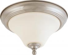 Nuvo 60/1904 - 1-Light Small Dome Flush Mount Ceiling Light in Brushed Nickel Finish with White Satin Glass and (1)