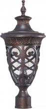 Nuvo 60/2059 - 1-Light Medium Outdoor Post Lantern in Dark Plum Bronze Finish and Clear Seeded Glass