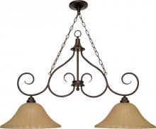 Nuvo 60/2405 - Moulan ES; 2 Light; Trestle with Champagne Linen Glass; Lamp Included