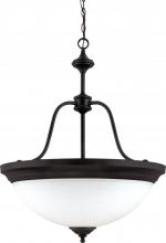 Nuvo 60/2431 - Glenwood ES; 4 Light; Large Pendant with Satin White Glass; Lamp Included