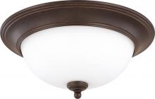 Nuvo 60/2436 - Glenwood ES; 2 Light; 16 in.; Flush Dome with Satin White Glass; Lamp Included