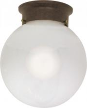 Nuvo 60/248 - 1-Light 8" Ball Ceiling Light in Old Bronze Finish with White Glass