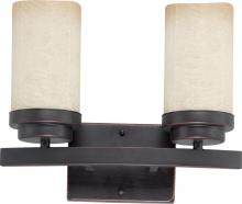 Nuvo 60/2769 - 2-Light Vanity Light Fixture in Patina Bronze Finish with Saddle Stone Glass