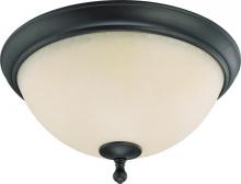 Nuvo 60/2794 - 2-Light Large Flush Mount Ceiling Light in Aged Bronze Finish with Biscotti Glass