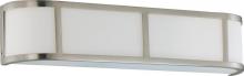 Nuvo 60/3803 - 3-Light Wall Sconce in Brushed Nickel Finish with White Satin Glass and (3) 13W GU24 Lamps Included