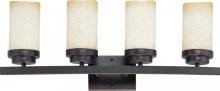 Nuvo 60/3844 - Lucern ES - 4 Light Vanity w/ Fresco Glass - (4) 13w GU24 Lamps Included